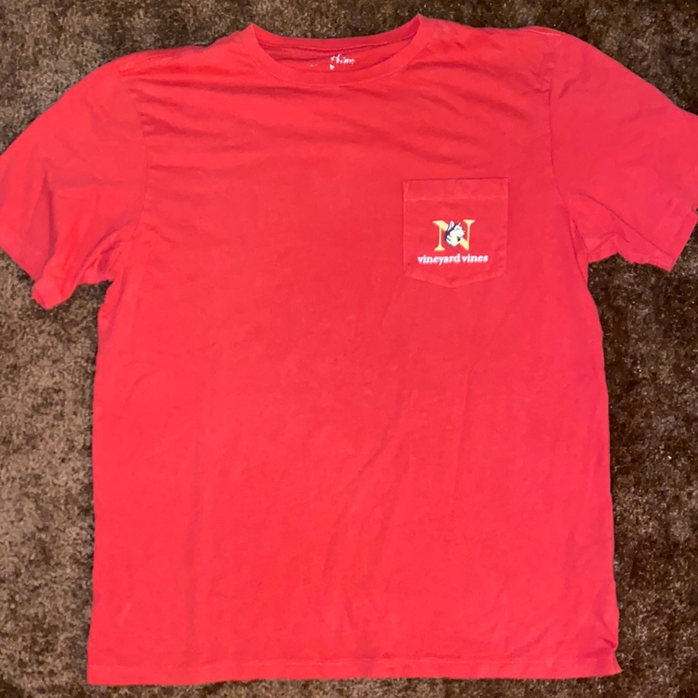 Vinyard Vines Red North Eastern Pocket tee
